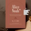 Chic Brown Wedding Canva templates - Wedding invitation, Save the Date, Menu, Mood board and more 1