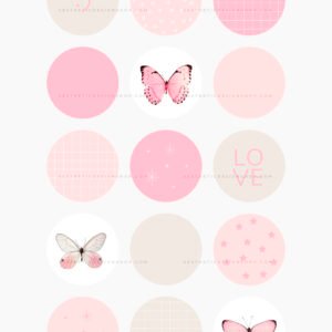 Pink butterfly aesthetic Instagram highlight covers
