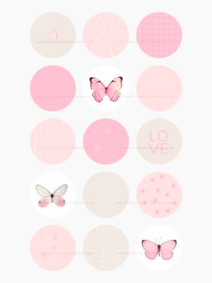 Pink butterfly aesthetic Instagram highlight covers Pink butterfly aesthetic Instagram highlight covers