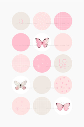 Pink butterfly aesthetic Instagram highlight covers