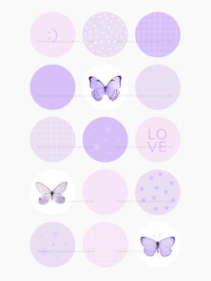 Lilac butterfly aesthetic Instagram highlight covers Lilac butterfly aesthetic Instagram highlight covers