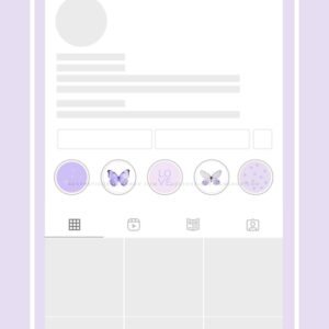 Lilac butterfly aesthetic Instagram highlight covers