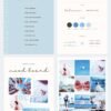 Ocean Blue Wedding Canva templates - Wedding invitation, Save the Date, Menu, Mood board and more 1