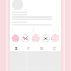 Pink butterfly aesthetic Instagram highlight covers