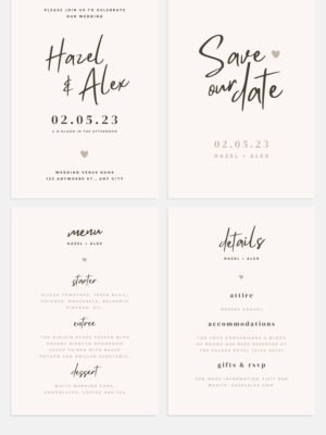 Simply Natural Wedding Canva templates by Lu Amaral Studio 1
