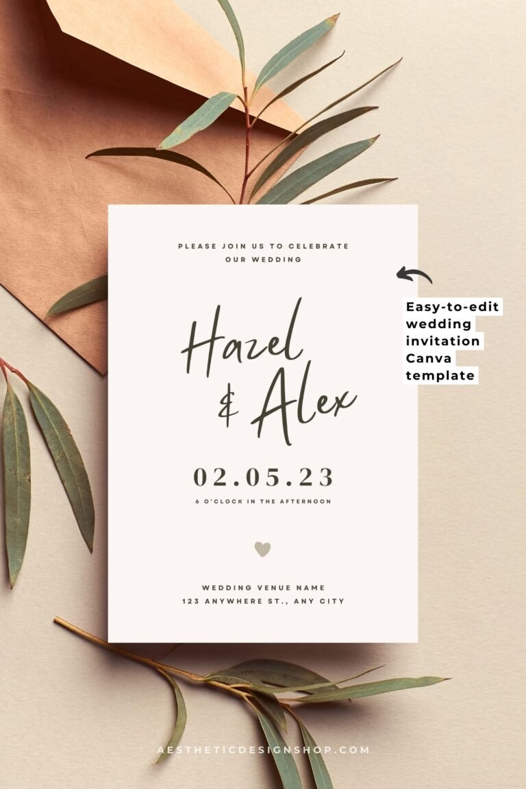 Simply Natural Wedding Canva templates by Lu Amaral Studio 1