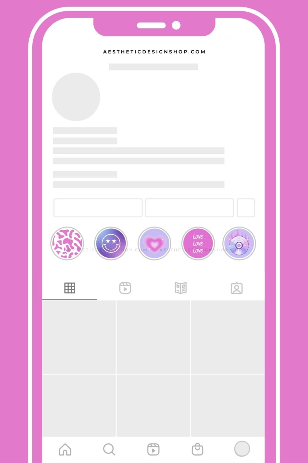 Y2K aesthetic Instagram highlight covers
