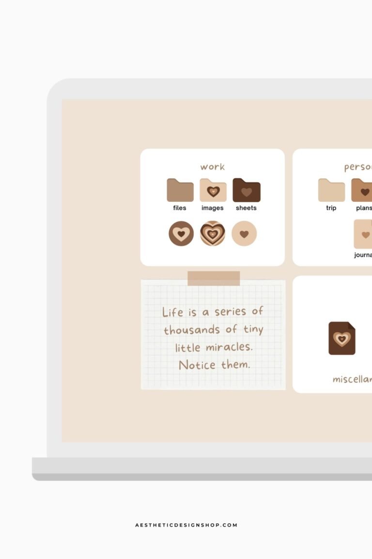 brown desktop aesthetic des by lu amaral studio 4