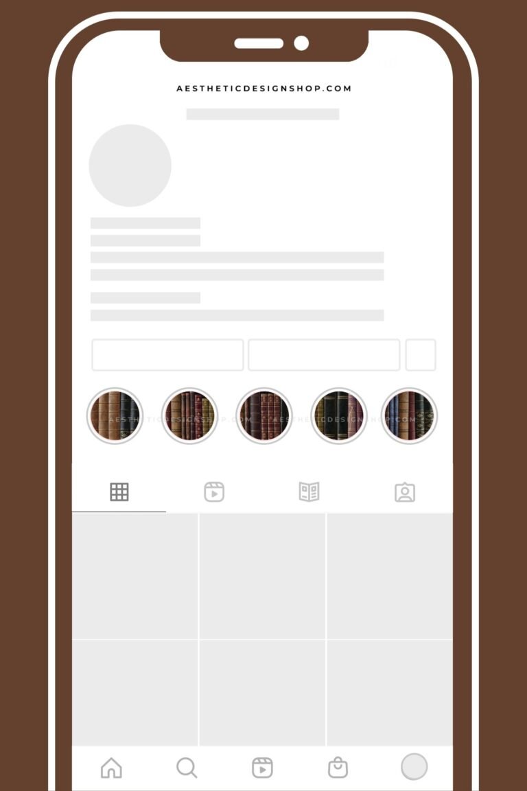 Dark academia aesthetic bookshelf Instagram highlight covers