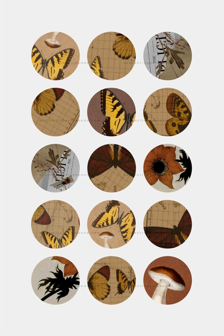 Vintage art aesthetic Instagram highlight covers