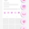 Pink pixel Kawaii aesthetic Instagram highlight covers