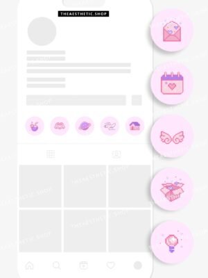 Pink pixel Kawaii aesthetic Instagram highlight covers 1 Pink pixel Kawaii aesthetic Instagram highlight covers