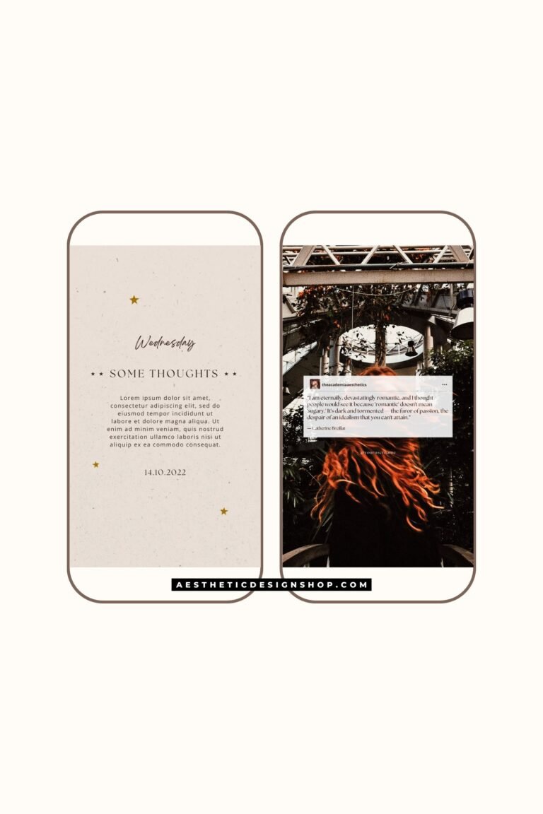 dark academia aesthetic social media instagram post templates by lu amaral studio