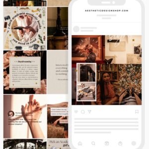 dark academia aesthetic social media instagram post templates by lu amaral studio9