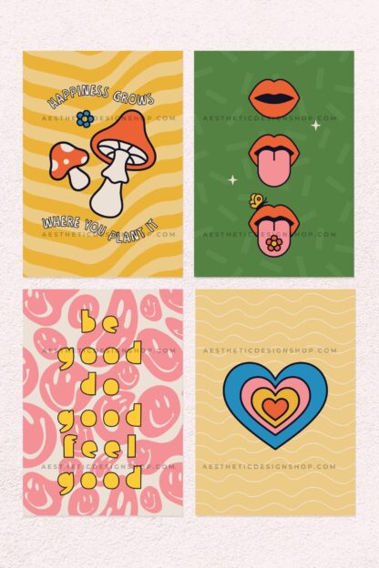groovy aesthetic wall collage posters 1