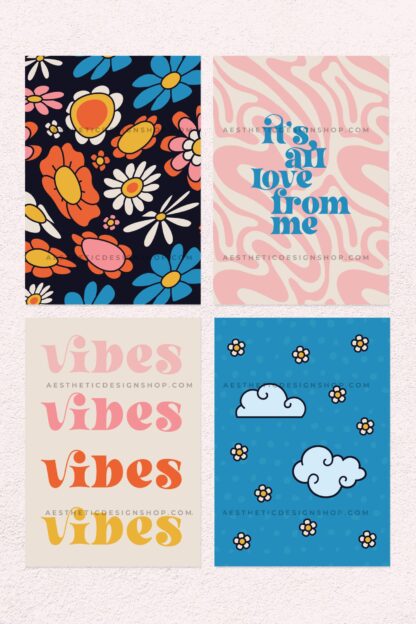 groovy aesthetic wall collage posters 1