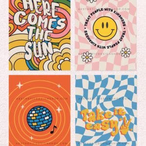 groovy aesthetic wall collage posters 1
