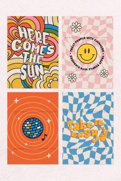 groovy aesthetic wall collage posters 1