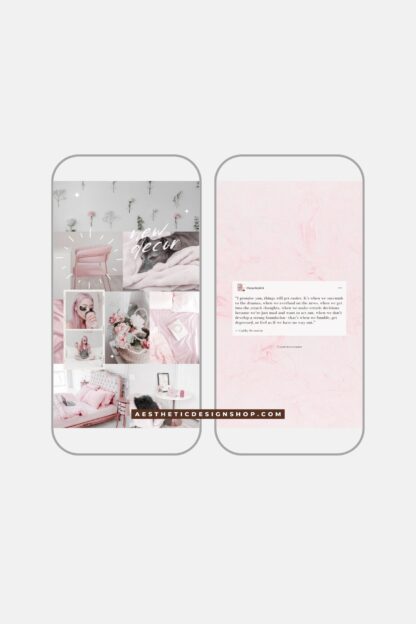 That girl soft pink Instagram tiktok editable Canva templates by Lu Amaral Studio 10