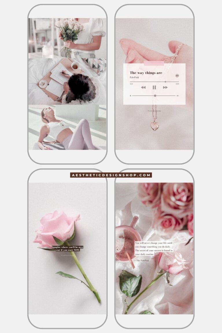 That girl soft pink Instagram tiktok editable Canva templates by Lu Amaral Studio 10