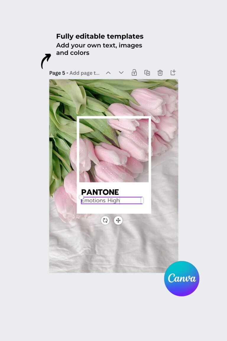 8 Editable Pantone Canva templates