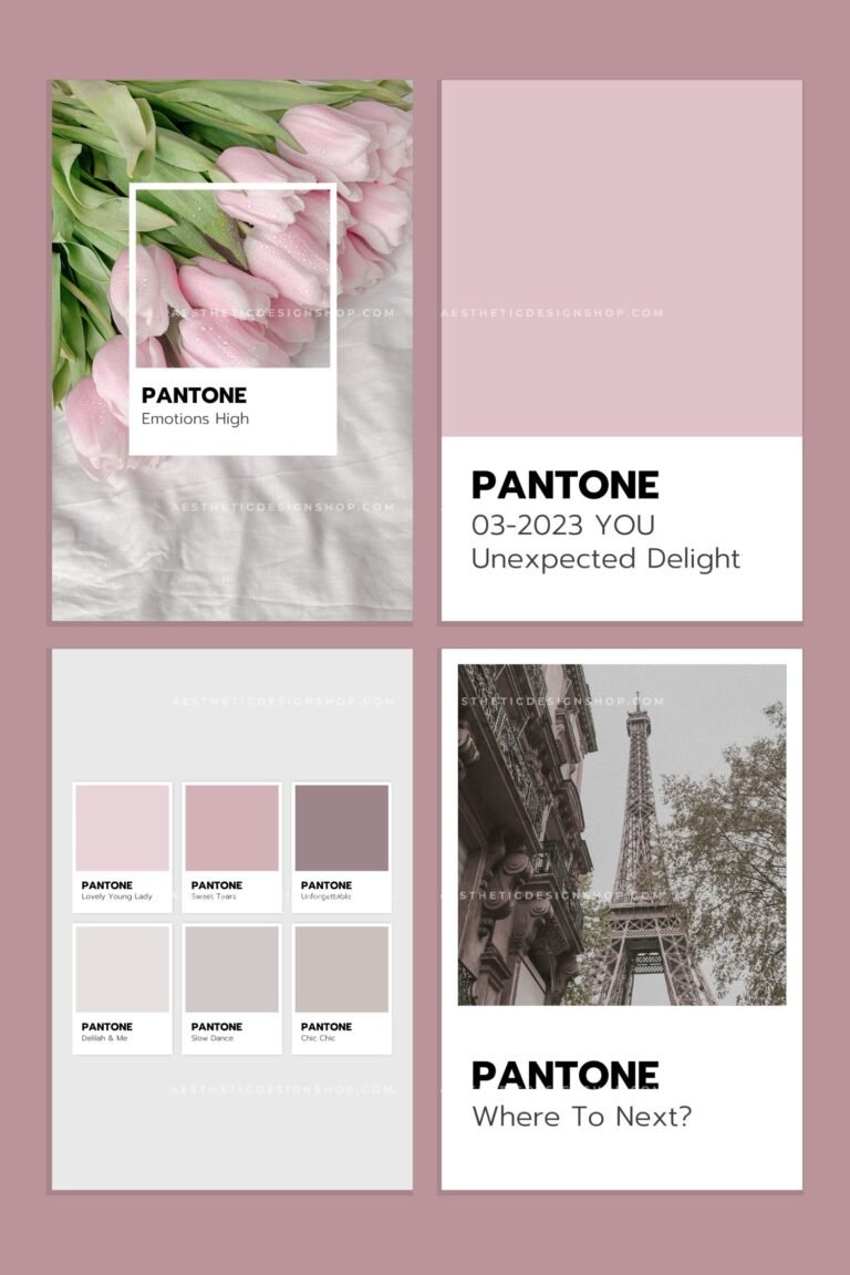 8 Editable Pantone Canva templates