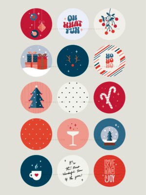 Blue and red Christmas aesthetic Instagram highlight covers Blue and red Christmas aesthetic Instagram highlight covers