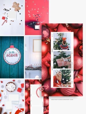 Easy-to-edit Christmas aesthetic Canva mockups Easy-to-edit Christmas aesthetic Canva mockups