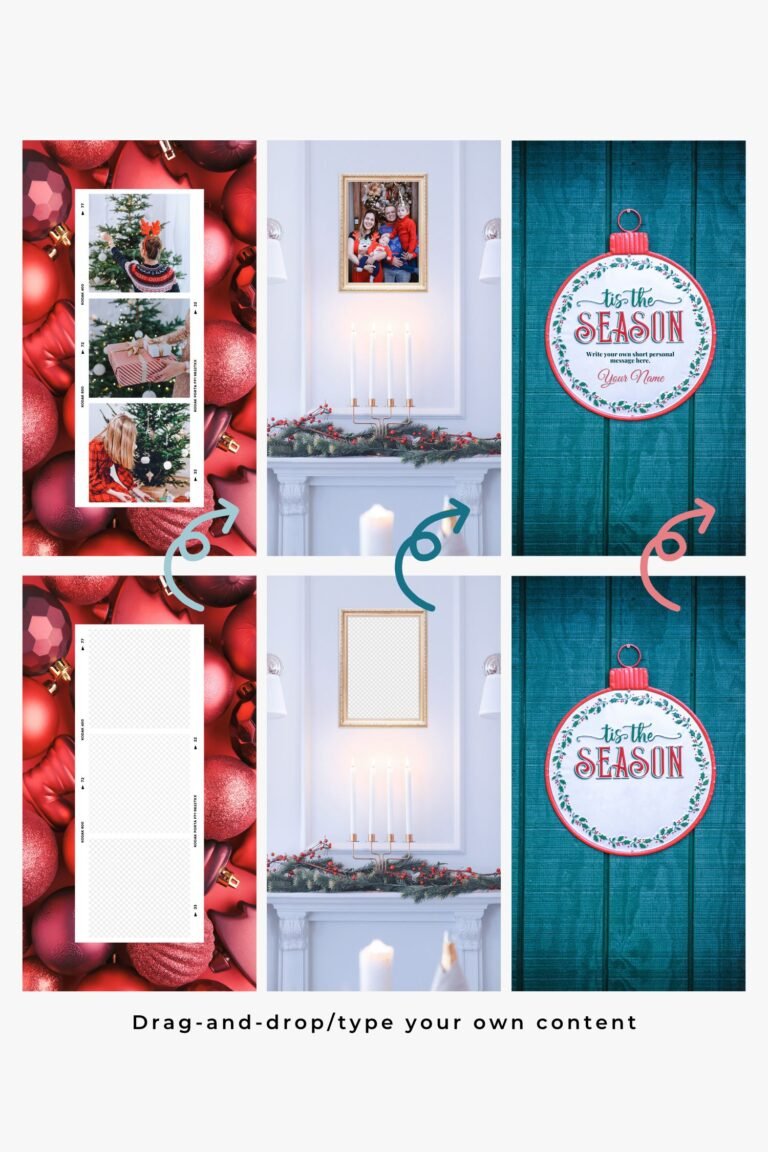 Easy-to-edit Christmas aesthetic Canva mockups
