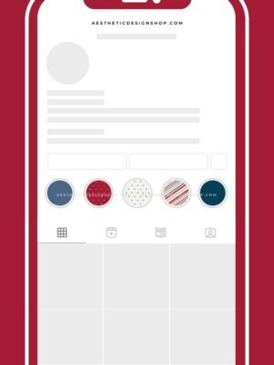Blue and red minimalist Christmas highlights