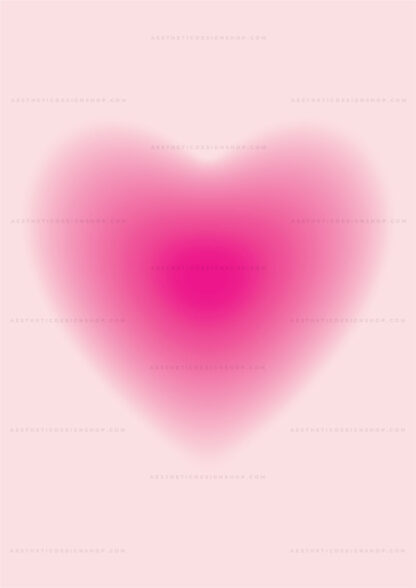 Blurry heart pink aesthetic image for wall collage and creative projects