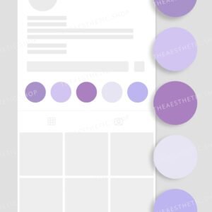 Lilac aesthetic solid color Instagram highlight covers