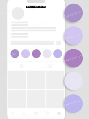 Lilac aesthetic solid color Instagram highlight covers