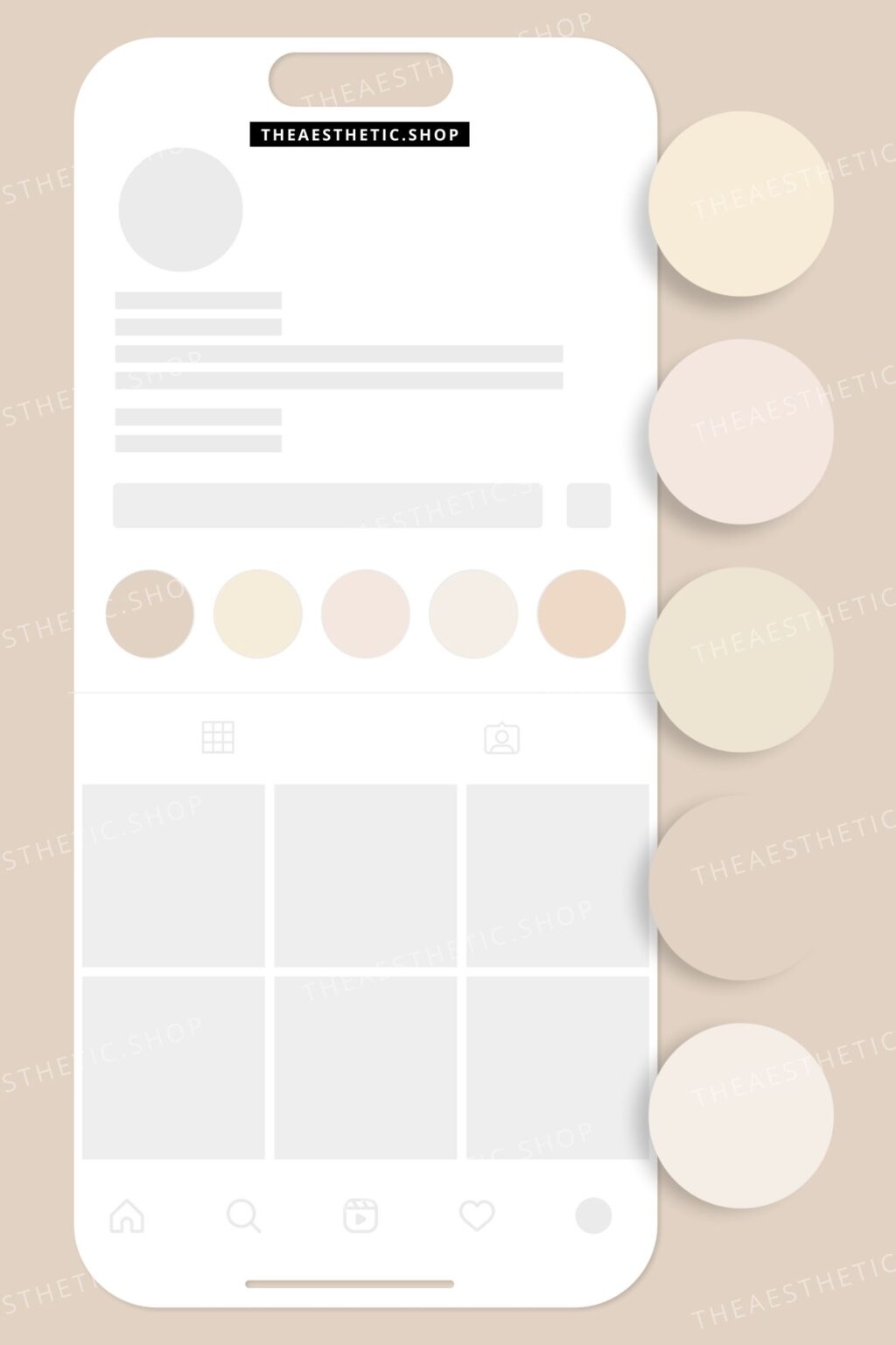 Vanilla Girl aesthetic solid color Instagram highlight covers