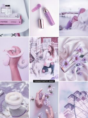 lilac aesthetic photo preset Lilac Aesthetic Lightroom Photo and video Preset