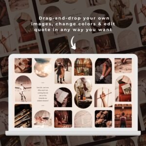 Dark Academia aesthetic vision board template