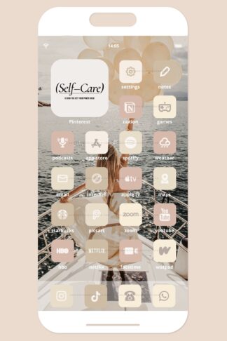 180 Vanilla Girl aesthetic home screen app icons