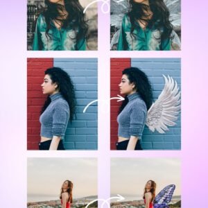 Angel & fairy wing aesthetic PNG Sticker set
