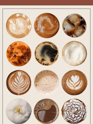 Coffee aesthetic PNG Sticker set Coffee aesthetic PNG Sticker set