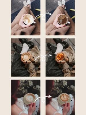 Coffee aesthetic PNG Sticker set