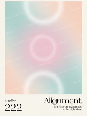 Angel Number 222 Alignment High-Resolution Aura Aesthetic Digital Image