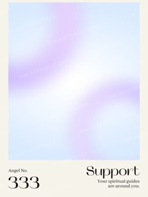Angel Number 333 Support High-Resolution Aura Aesthetic Digital Image