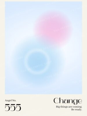 Angel Number 555 Change High-Resolution Aura Aesthetic Digital Image