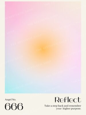 Angel Number 666 Reflect High-Resolution Aura Aesthetic Digital Image