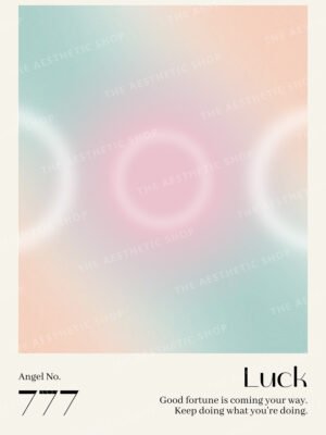 Angel Number 777 Luck High-Resolution Aura Aesthetic Digital Image
