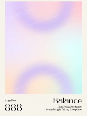 Angel Number 888 Balance High-Resolution Aura Aesthetic Digital Image