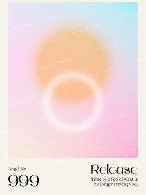 Angel Number 999 Release High-Resolution Aura Aesthetic Digital Image