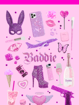 baddie aesthetic png sticker set