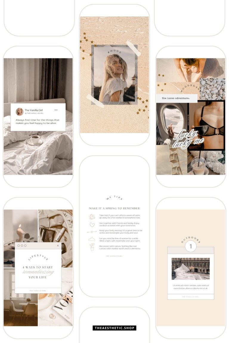 30 Easy-to-Edit Vanilla Girl Aesthetic Social Media Canva Templates - to use on Stories, Reels or feed 30 Easy-to-Edit Vanilla Girl Aesthetic Social Media Canva Templates - to use on Stories, Reels or feed