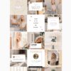 30 Easy-to-Edit Vanilla Girl Aesthetic Social Media Canva Templates - to use on Stories, Reels or feed
